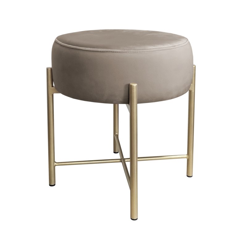 Taboret Pola MG09 – złota metalowa noga, elegancki styl