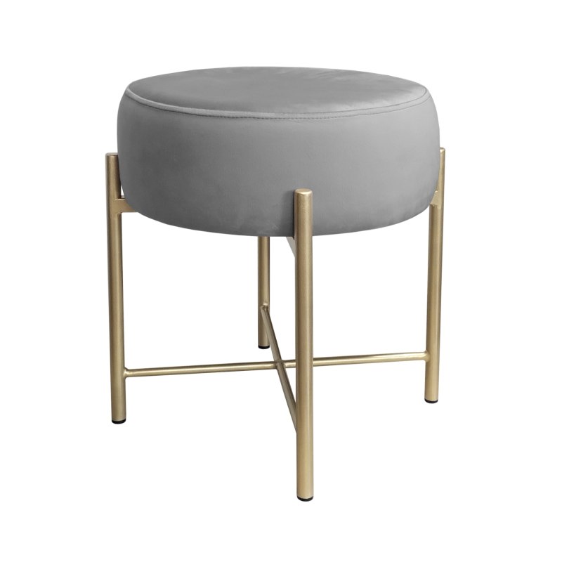 Taboret Pola MG17 – złota metalowa noga, styl i wygoda