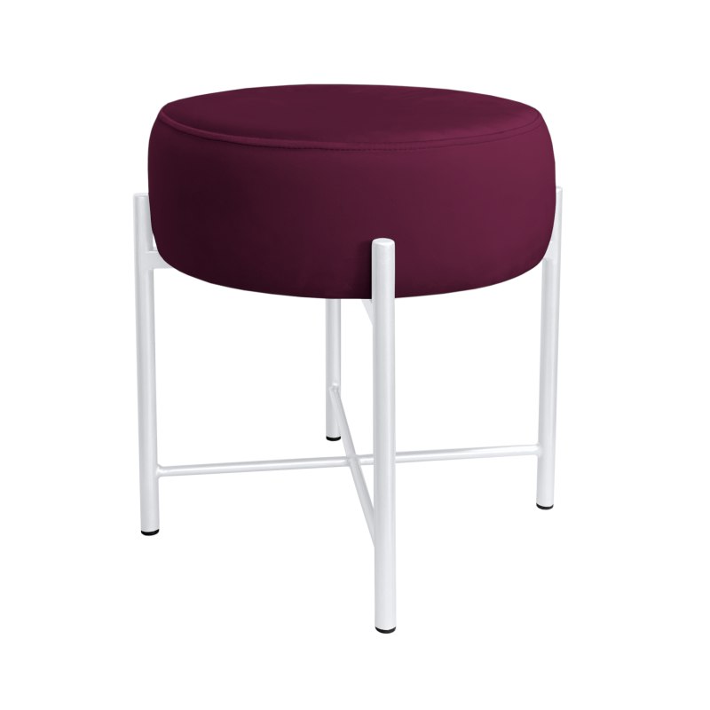 Taboret Pola MG02 – biała metalowa noga, styl i wygoda