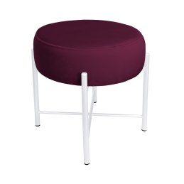 Taboret Pola MG02 – biała metalowa noga, styl i wygoda