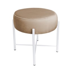 Taboret Pola MG06 – biała metalowa noga, styl i wygoda
