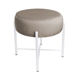Taboret Pola MG09 – biała metalowa noga, elegancki styl
