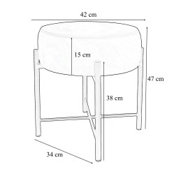 Taboret Pola MG15 – biała metalowa noga, styl i wygoda