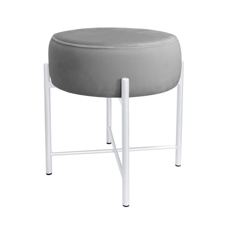 Taboret Pola MG17 – biała metalowa noga, styl i wygoda