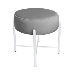 Taboret Pola MG17 – biała metalowa noga, styl i wygoda