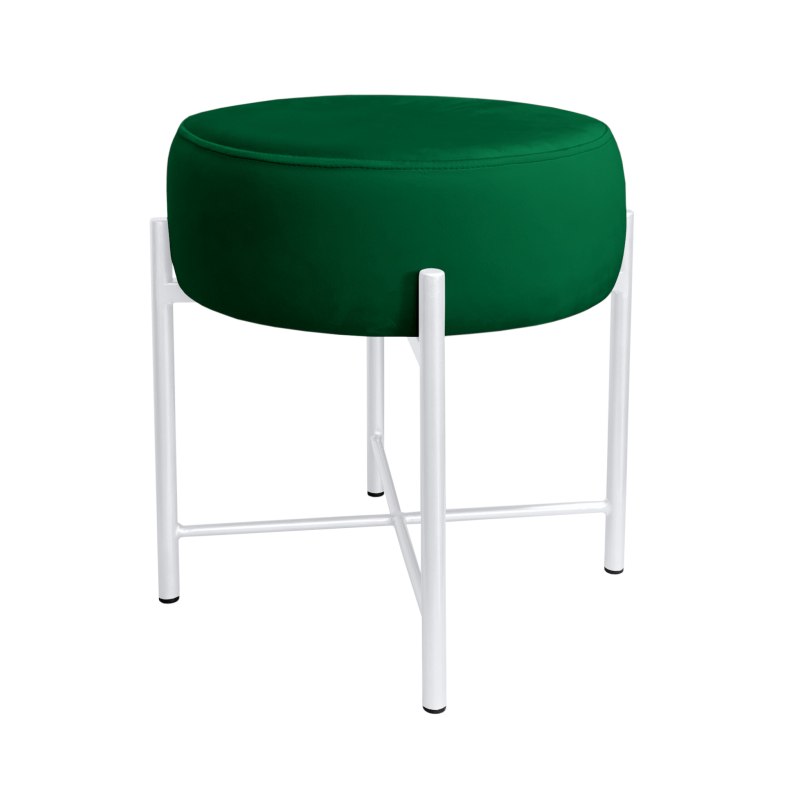 Taboret Pola MG25 – biała metalowa noga, elegancki styl