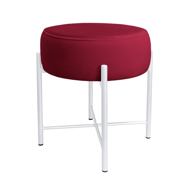 Taboret Pola MG31 – biała metalowa noga, styl i wygoda