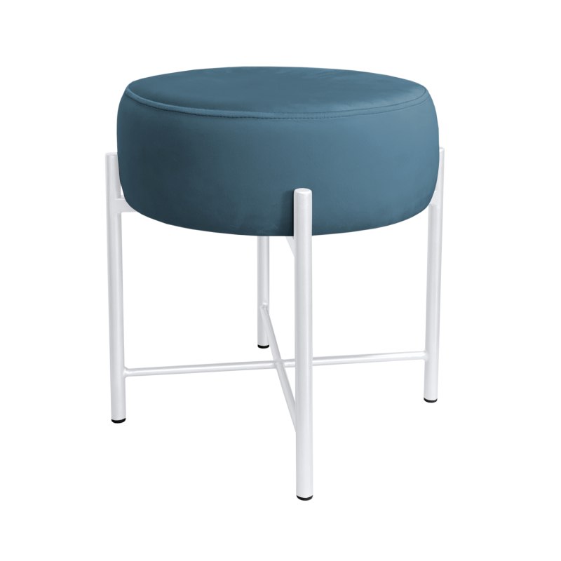 Taboret Pola MG33 – biała metalowa noga, elegancki styl