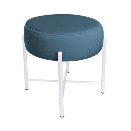 Taboret Pola MG33 – biała metalowa noga, elegancki styl