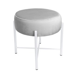 Taboret Pola MG39 – biała metalowa noga, styl i wygoda
