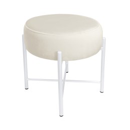 Taboret Pola MG50 – biała metalowa noga, elegancki styl