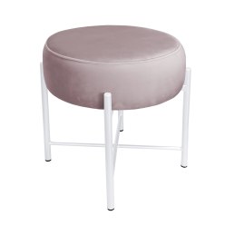 Taboret Pola MG55 – biała metalowa noga, styl i wygoda