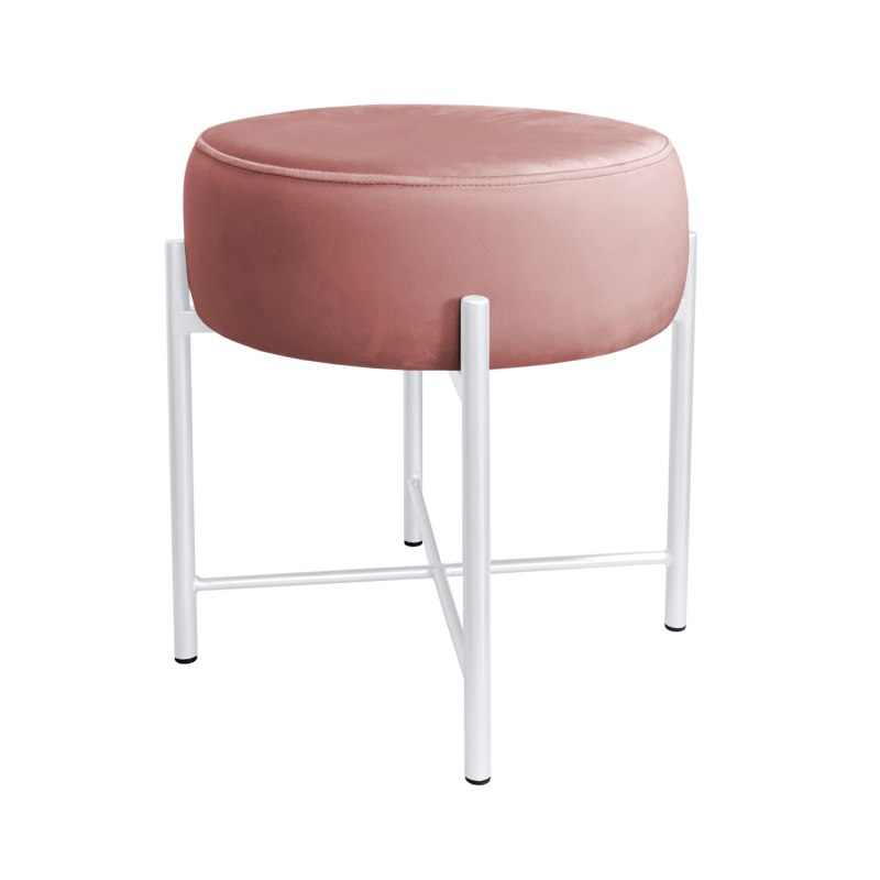 Taboret Pola MG58 – biała metalowa noga, elegancki styl