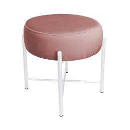 Taboret Pola MG58 – biała metalowa noga, elegancki styl