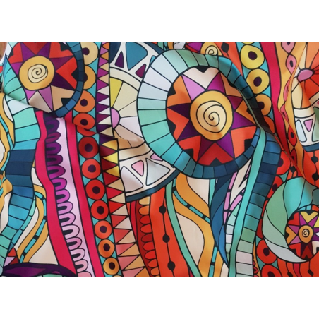 Próbka tkaniny Velvet Wzór Boho