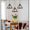 Lampa sufitowa AT2-1SZ-Black – loftowa trójkątna metalowa