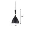 Lampa sufitowa AT1-1SZ-Black – loftowa metalowa wisząca