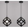 Lampa sufitowa AT3-1SZ-Black – loftowy metalowy sześcian