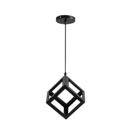 Lampa sufitowa metalowa loft sześcian wisząca AT3-1SZ-Black