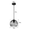 Lampa wisząca metalowa AT4-1SZ-Black – klatka loft