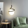 Lampa sufitowa AT5-1SZ-Black – szklana metalowa wisząca