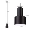 Lampa sufitowa AT7-1SZ-Black – loftowa metalowa wisząca