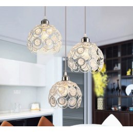 Lampa sufitowa AT10-3SZ-White – ażurowe klosze z kryształkami