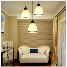 Lampa sufitowa AT11-3SZ-Black+White – szklany klosz metalowy