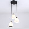Lampa sufitowa AT11-3SZ-Black+White – szklany klosz metalowy