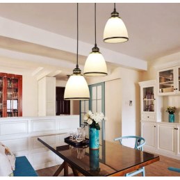 Lampa sufitowa AT11-3SZ-Black+White – szklany klosz metalowy