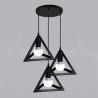 Lampa sufitowa AT13-3SZ-Black – loftowa trójkątna metalowa
