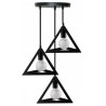 Lampa sufitowa AT13-3SZ-Black – loftowa trójkątna metalowa