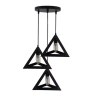Lampa sufitowa AT13-3SZ-Black – loftowa trójkątna metalowa