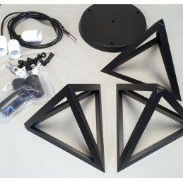 Lampa sufitowa AT13-3SZ-Black – loftowa trójkątna metalowa