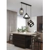 Lampa sufitowa AT14-3SZ-Black – loftowy metalowy sześcian
