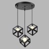 Lampa sufitowa AT14-3SZ-Black – loftowy metalowy sześcian