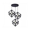 Lampa sufitowa AT14-3SZ-Black – loftowy metalowy sześcian