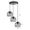 Lampa sufitowa AT15-3SZ-Black – metalowa loft wisząca