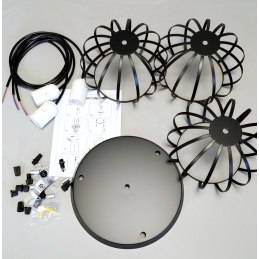 Lampa sufitowa AT15-3SZ-Black – metalowa loft wisząca