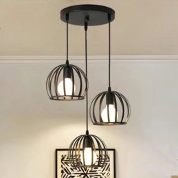 Lampa sufitowa AT15-3SZ-Black – metalowa loft wisząca