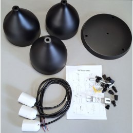 Lampa sufitowa AT17-3SZ-Black – loftowa metalowa wisząca