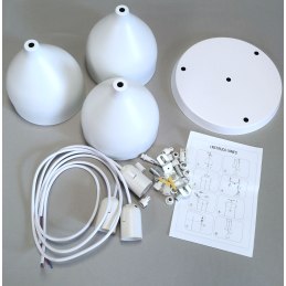 Lampa sufitowa AT17-3SZ-White – loftowa metalowa wisząca