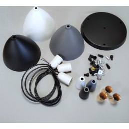 Lampa sufitowa AT18-3SZ-MIX – loftowa metalowa wisząca