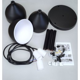 Lampa sufitowa AT19-3SZ-Black – metalowy klosz wiszący