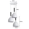 Lampa sufitowa AT20-3SZ-White – nowoczesny metalowy klosz