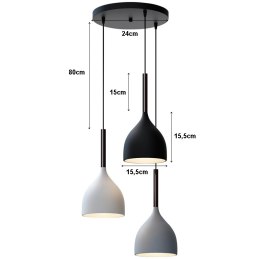 Lampa klosz AT21-3SZ-MIX – nowoczesna i designerska