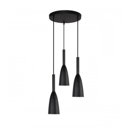 Lampa sufitowa AT22-3SZ-Black – czarna, 3 klosze, styl industrialny