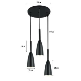 Lampa klosz AT22-3SZ-Black – styl loftowy i elegancja