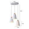 Lampa klosz drewniana AT25-3SZ-White – elegancka i nowoczesna