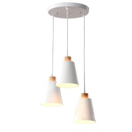 Lampa klosz drewniana AT25-3SZ-White – elegancka i nowoczesna